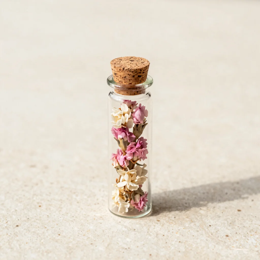 Mini Dried Flower Glass Jar