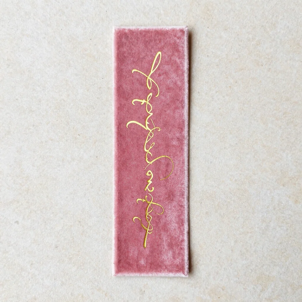 Gold Foil Velvet Bookmark